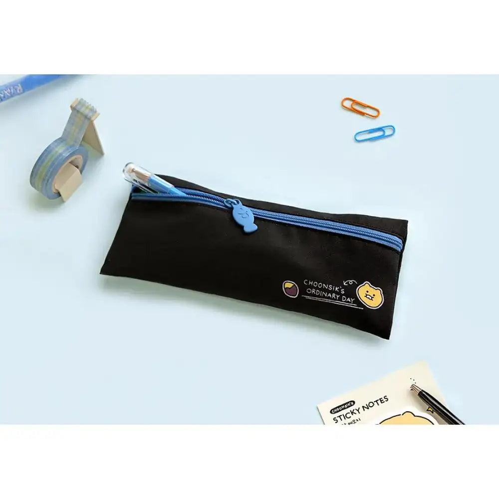 Kakao Friends - Choonsik Ordinary Fabric Flat Pencil Case - Kakao Friends - Pencil Case - Harumio