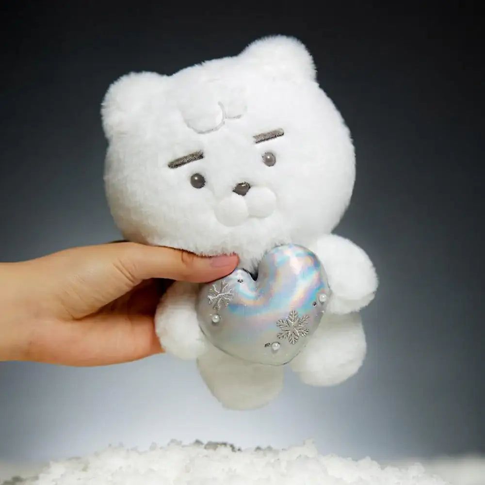 Kakao Friends - White Silver Snowflake Heart Plush Doll - Kakao Friends - Plush Doll - Harumio