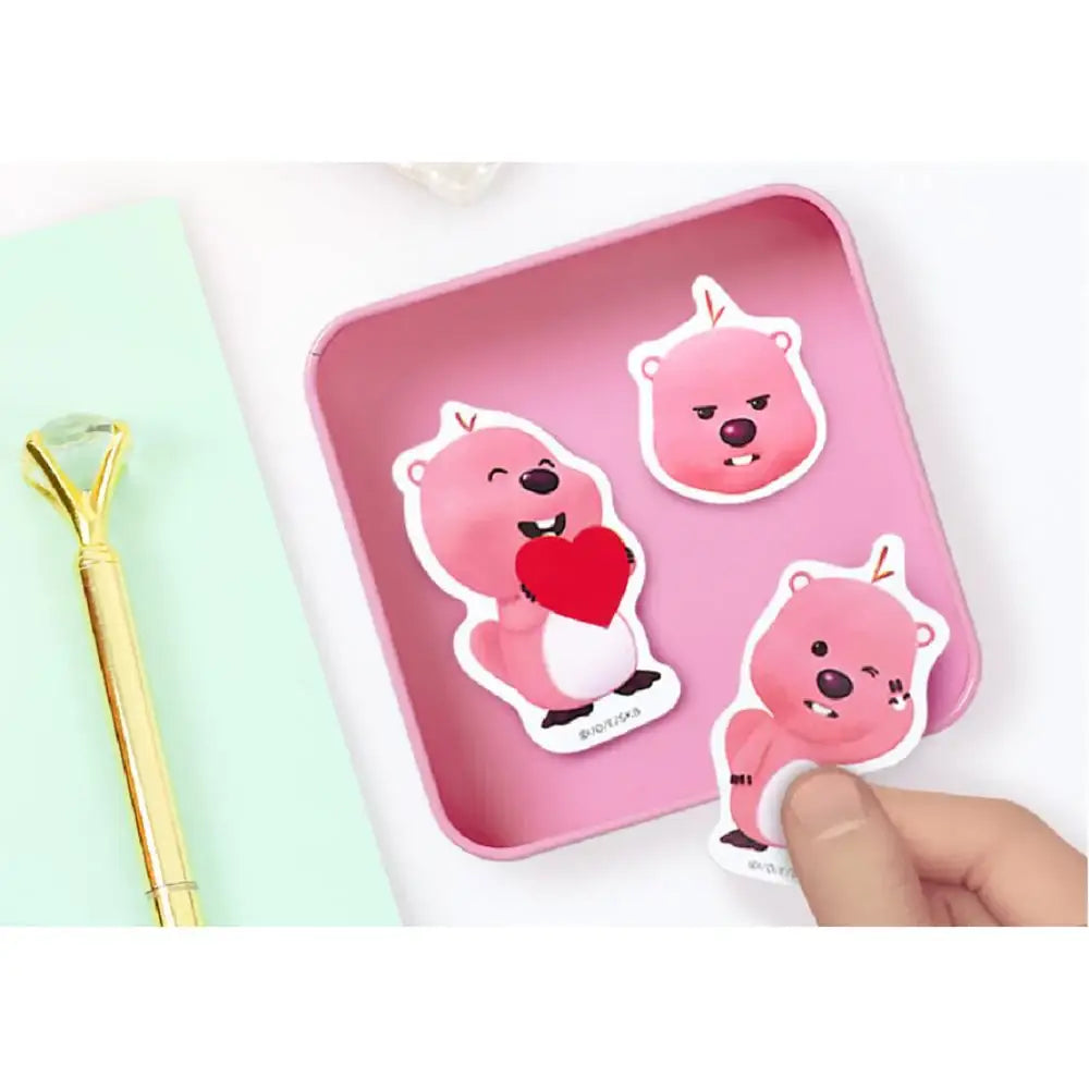 Kakao Friends x Zanmang Loopy - Tin Case & Planner Memo Paper Set - Kakao Friends - Tin Case - Harumio