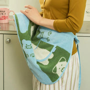 Kakao Friends - FRIENDAY Choonsik Terry Apron (Green & Blue)