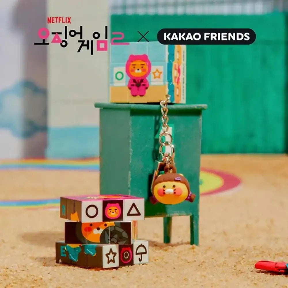 Netflix Squid Game 2 x Kakao Friends - Ryan & Choonsik Cube Keyring - Kakao Friends - Keyring - Harumio
