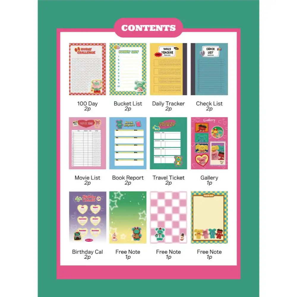 Kakao Friends - Wasabi Bear Diary - Kakao Friends - Home & Living, Accessories - Harumio