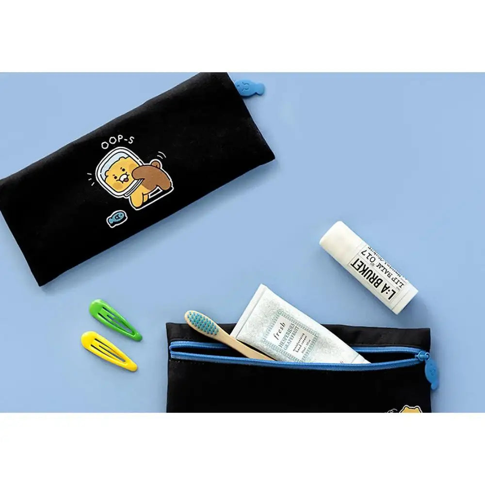 Kakao Friends - Choonsik Ordinary Fabric Flat Pencil Case - Kakao Friends - Pencil Case - Harumio
