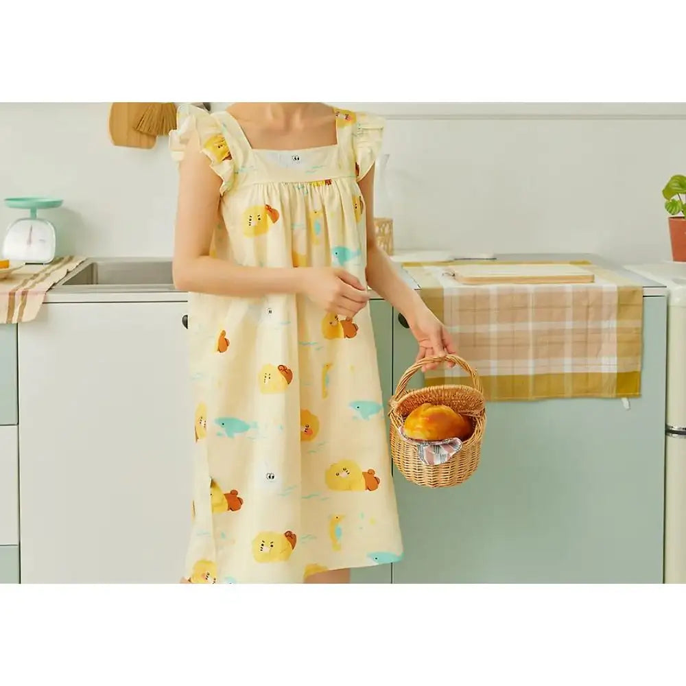 Apricot Studios x Kakao Friends - Choonsik Sleeveless One-Piece Dress - Kakao Friends - Pajamas - Harumio