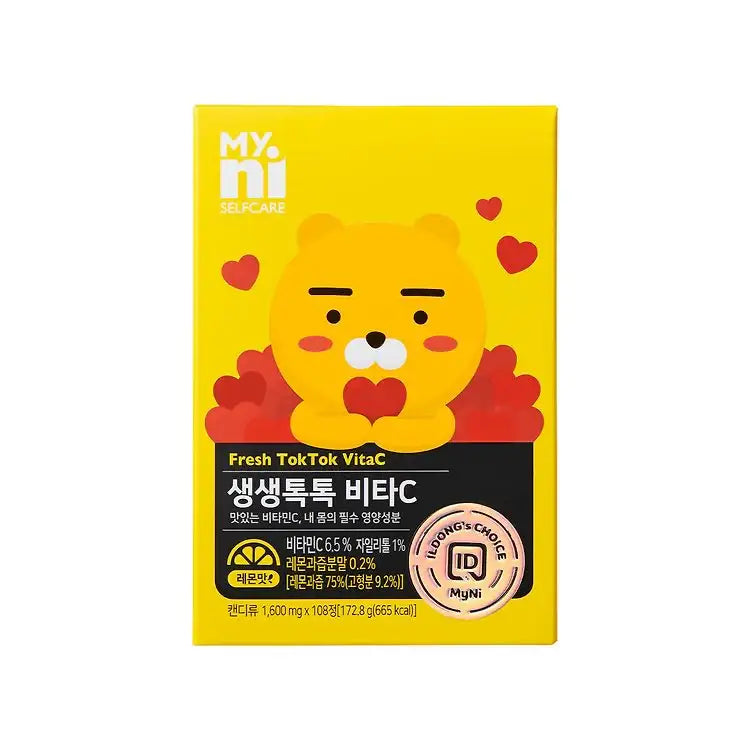Myni Self Care x Kakao Friends - Ryan Fresh Tok Tok VitaC (108 tablets) - Kakao Friends - Home & Living, Accessories - Harumio