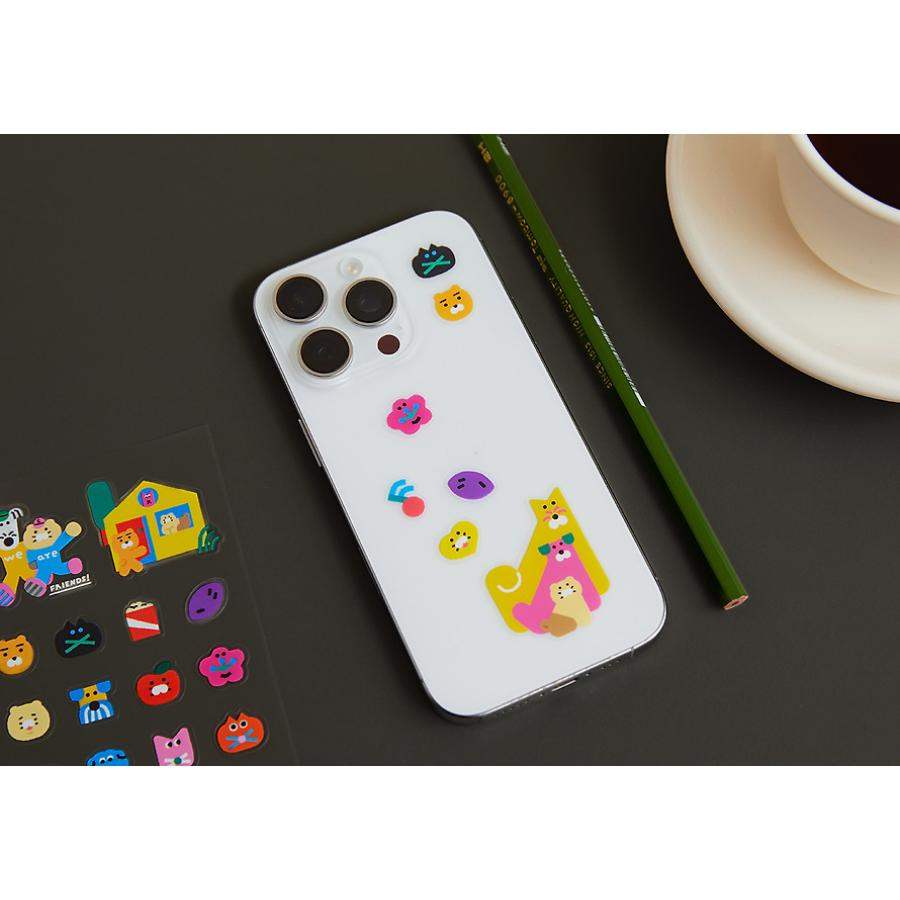Daye Kim x Kakao Friends - Ryan & Choonsik Transparent Sticker - Daye Kim x Kakao Friends - Sticker - Harumio