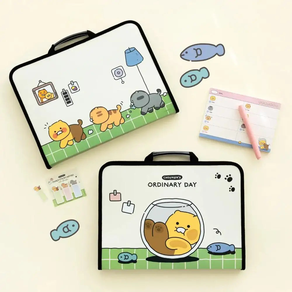 Kakao Friends - Choonsik Ordinary Handle Zipper File - Kakao Friends - Zipper File - Harumio