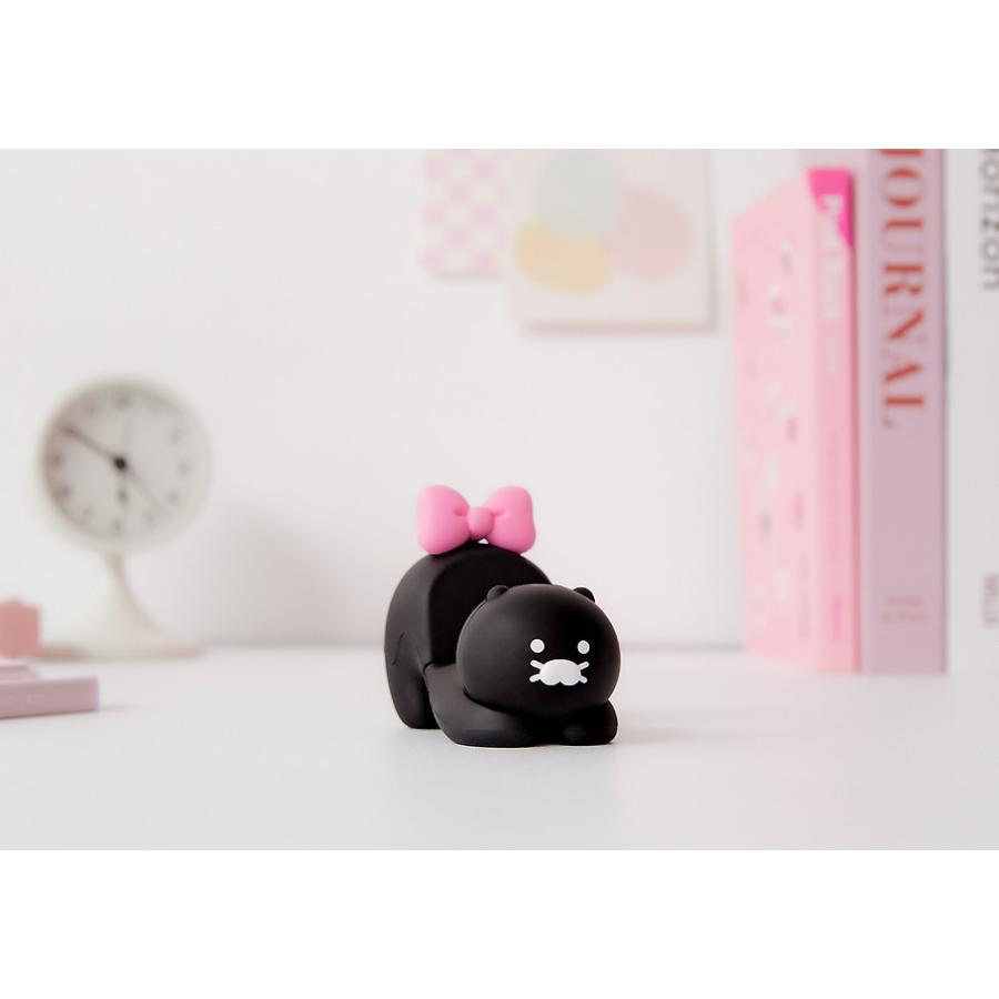 Kakao Friends - Black Choon Cell Phone Holder Figure (Choonsik)