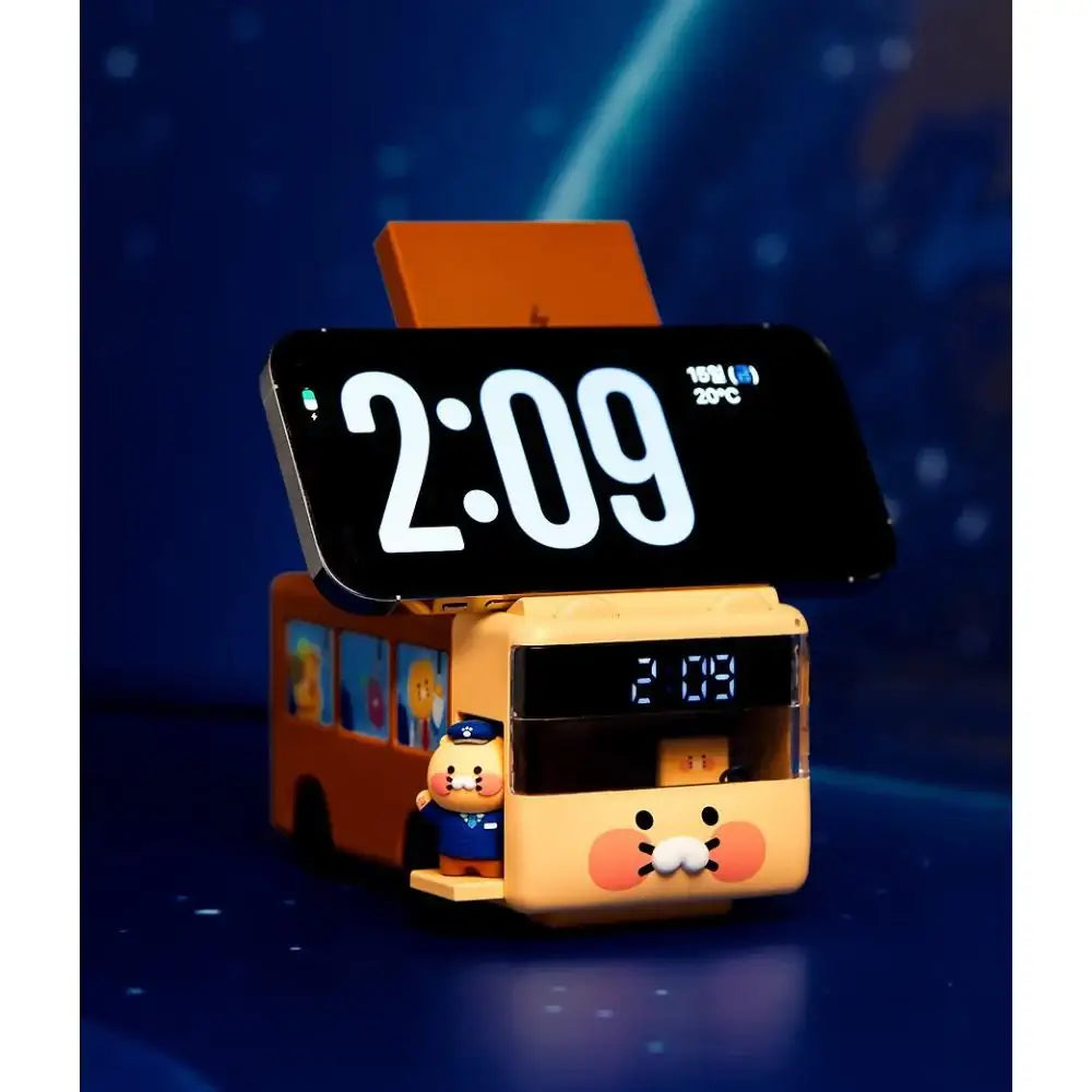 Kakao Friends - Choonsik Bus 2 in 1 Wireless Charging LED Clock - Kakao Friends - Wireless Charger - Harumio