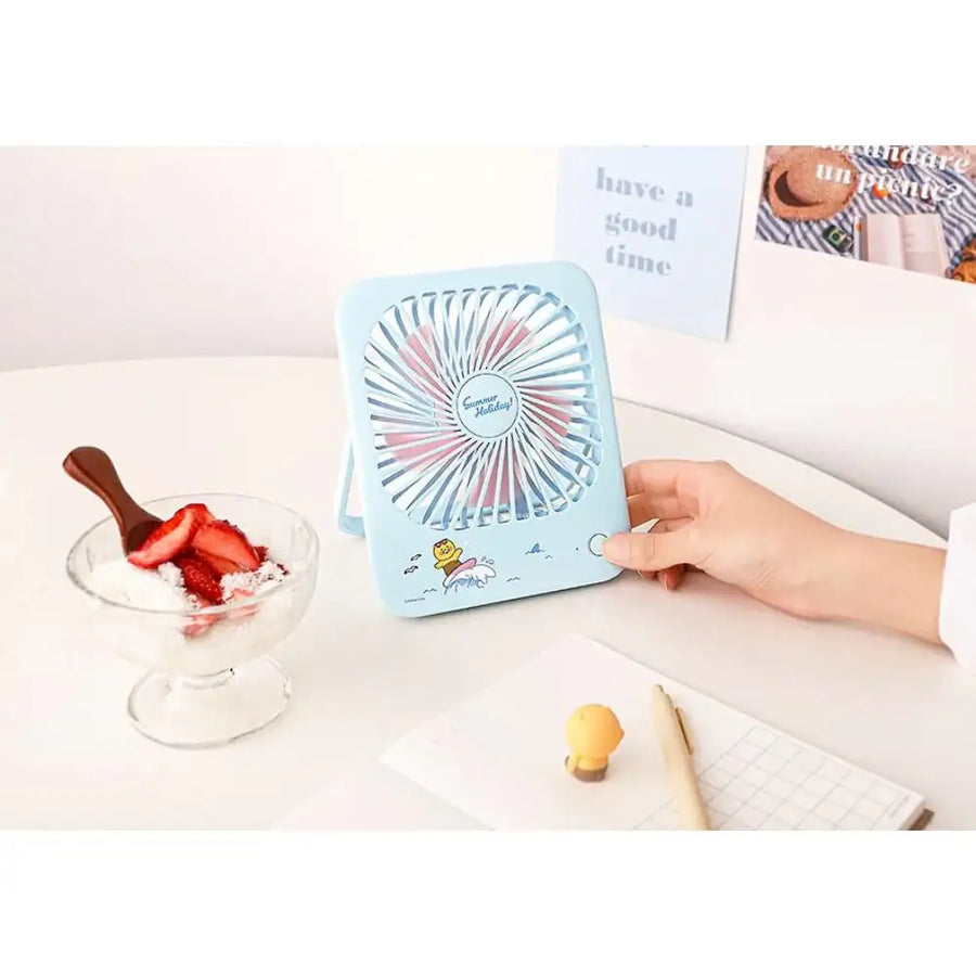Kakao Friends - Choonsik Wireless Tabletop Fan - Kakao Friends - Mini Fan - Harumio