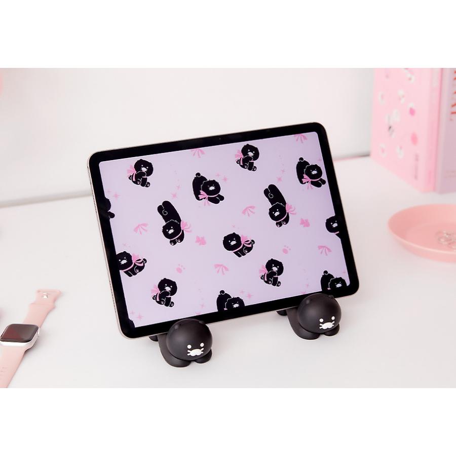 Kakao Friends - Black Choon Cell Phone Holder Figure (Choonsik)