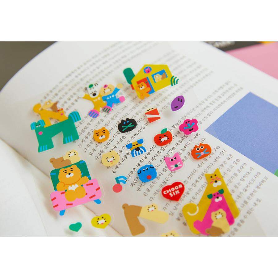 Daye Kim x Kakao Friends - Ryan & Choonsik Transparent Sticker - Daye Kim x Kakao Friends - Sticker - Harumio