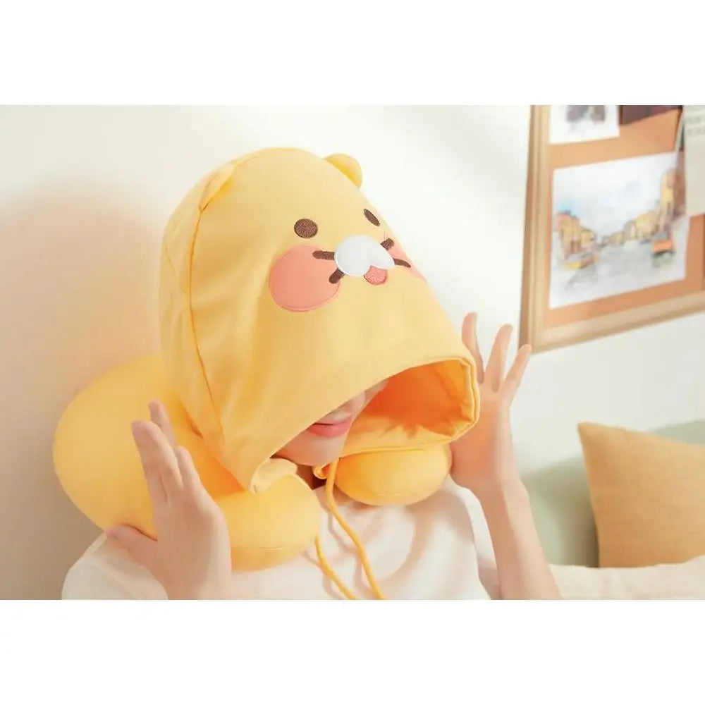Kakao Friends - Little Friends Hooded Neck Pillow - Kakao Friends - Neck pillow - Harumio