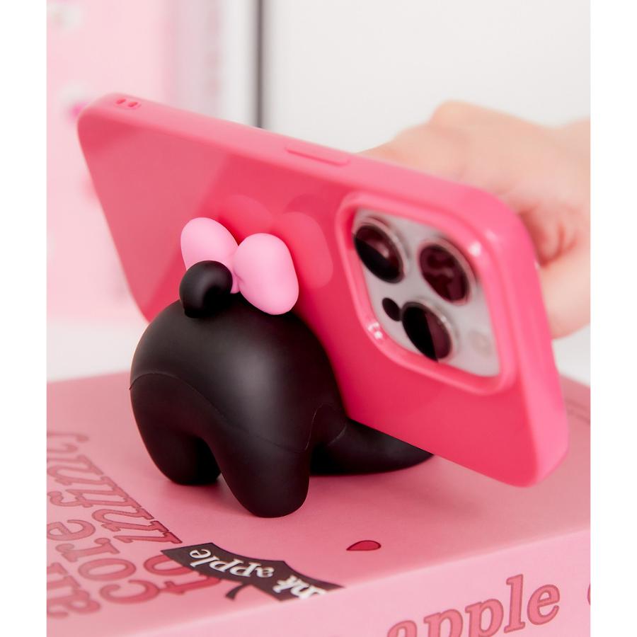 Kakao Friends - Black Choon Cell Phone Holder Figure (Choonsik)