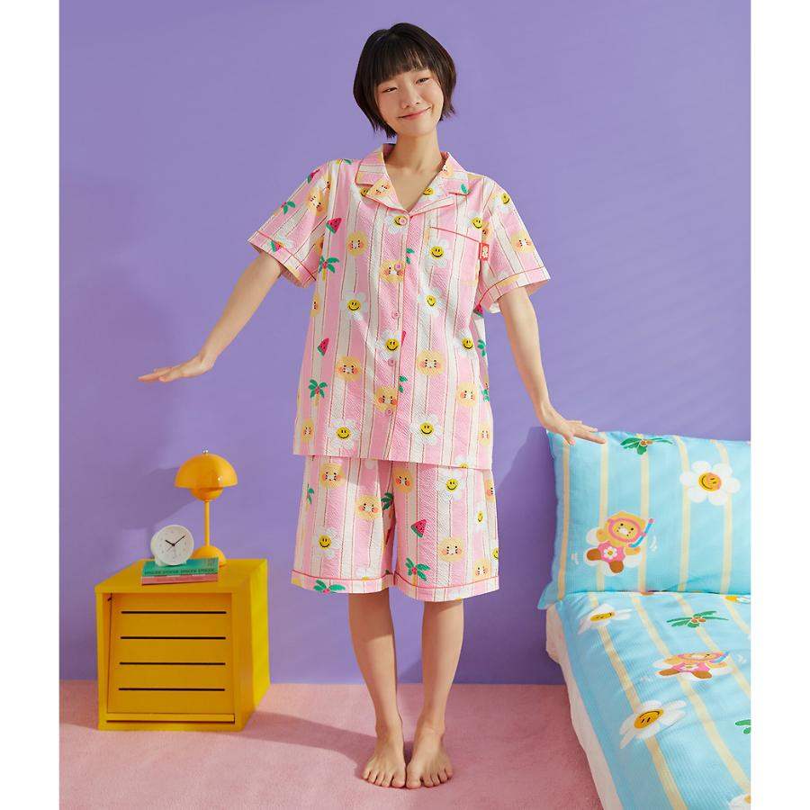 Wiggle Wiggle x Kakao Friends - Choonsik Cooling Pajamas Set (Pink) - Wiggle Wiggle x Kakao Friends - Pajama Set - Harumio