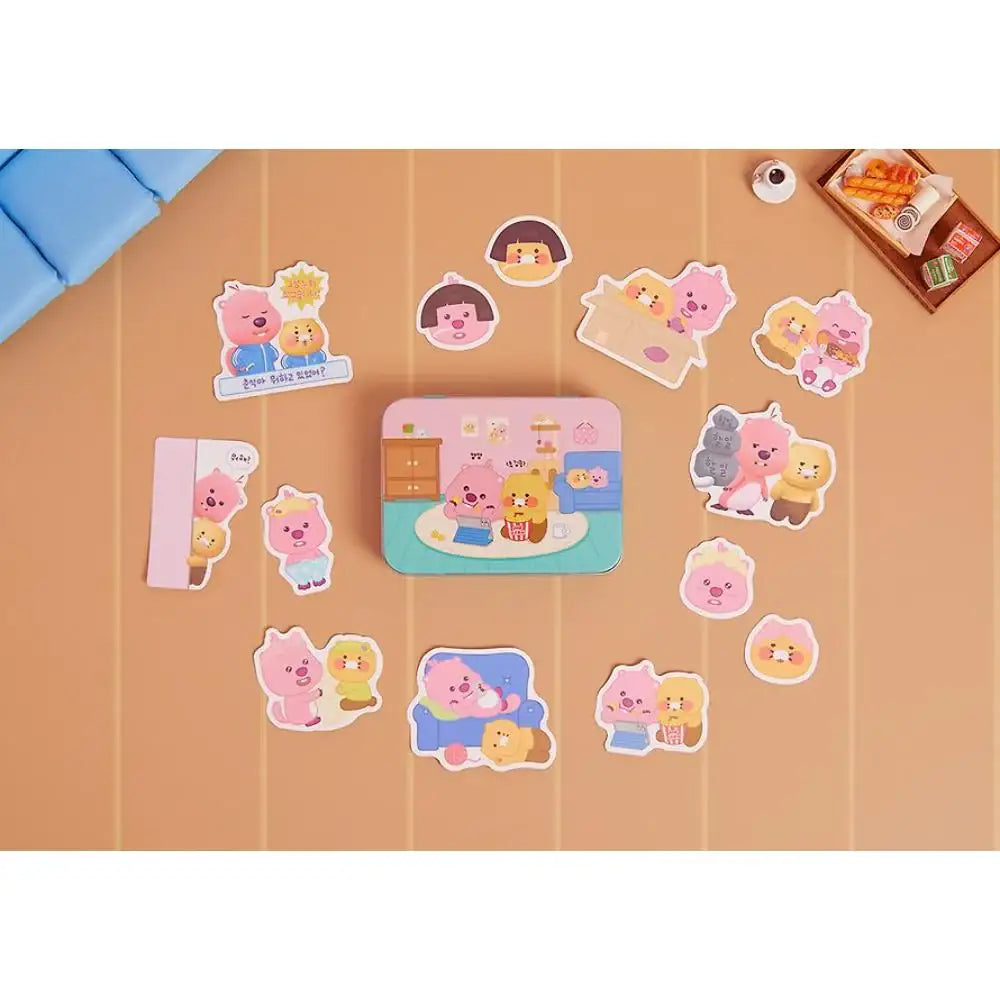 Zanmang Loopy x Kakao Friends - Tin Case Keyring Set - Kakao Friends - Stationery - Harumio