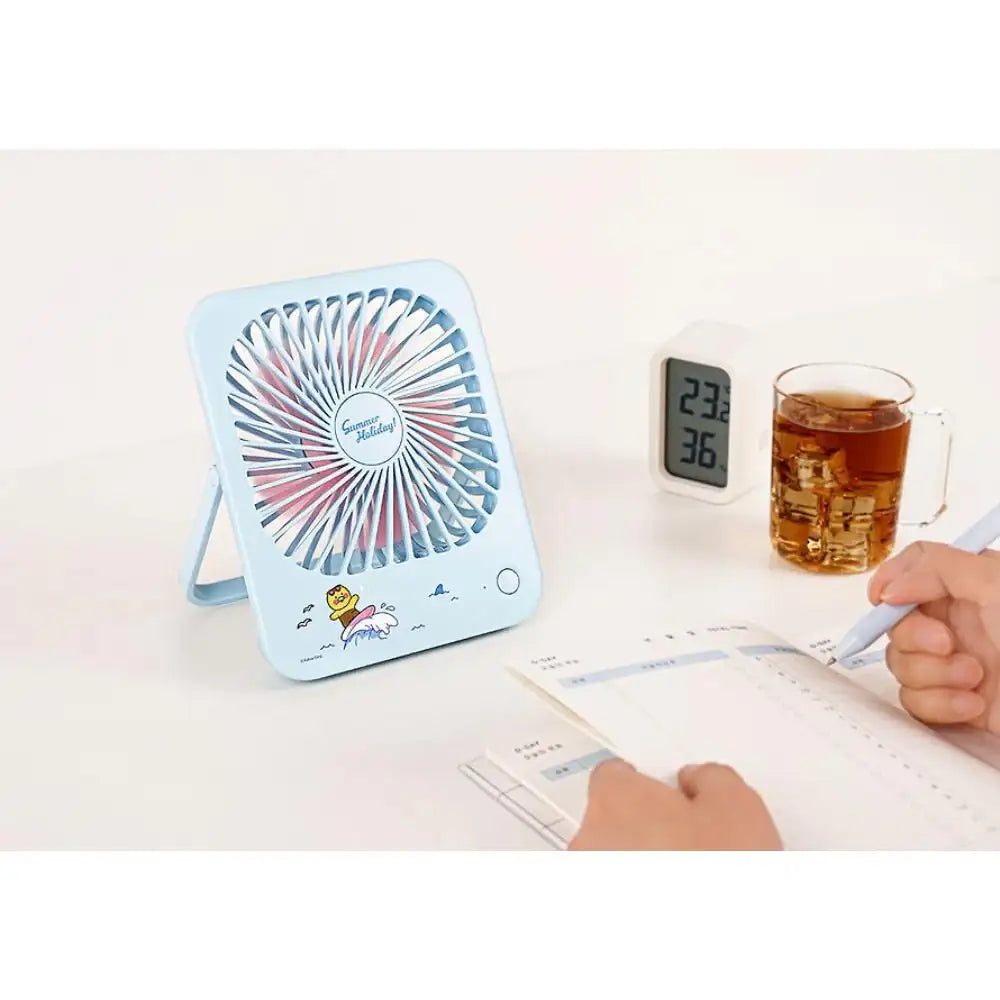 Kakao Friends - Choonsik Wireless Tabletop Fan - Kakao Friends - Mini Fan - Harumio