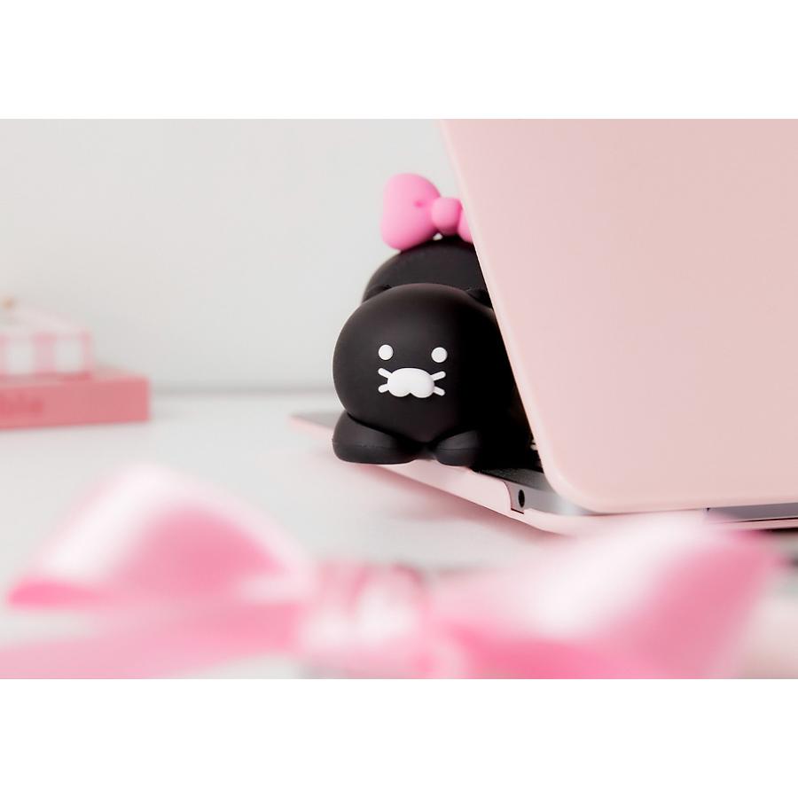 Kakao Friends - Black Choon Cell Phone Holder Figure (Choonsik)