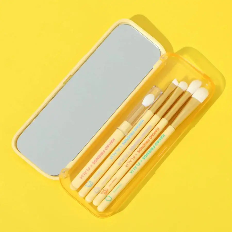 FLALIA x Kakao Friends - Hey Look At Me Lip & Eye Brush Kit 5 Types - Kakao Friends - Makeup Brushes - Harumio