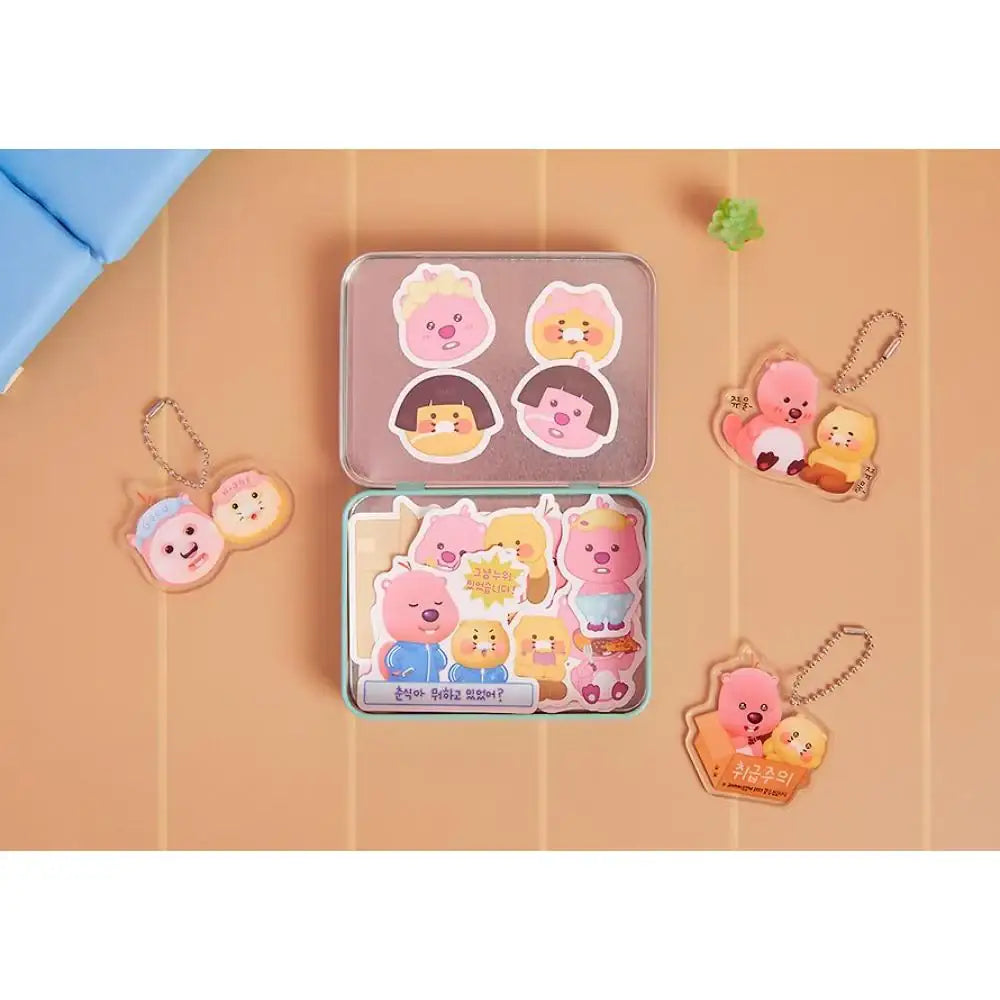 Zanmang Loopy x Kakao Friends - Tin Case Keyring Set - Kakao Friends - Stationery - Harumio