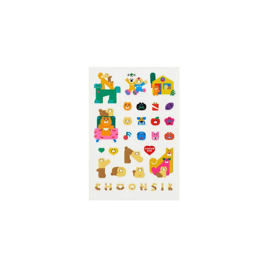 Daye Kim x Kakao Friends - Ryan & Choonsik Transparent Sticker - Daye Kim x Kakao Friends - Sticker - Harumio