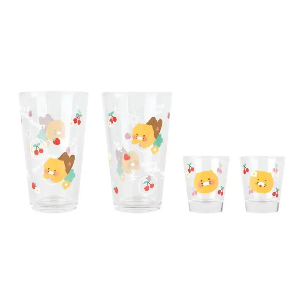 Kakao Friends - Choonsik Glass Cup 4P Set - Kakao Friends - Glass Cup - Harumio