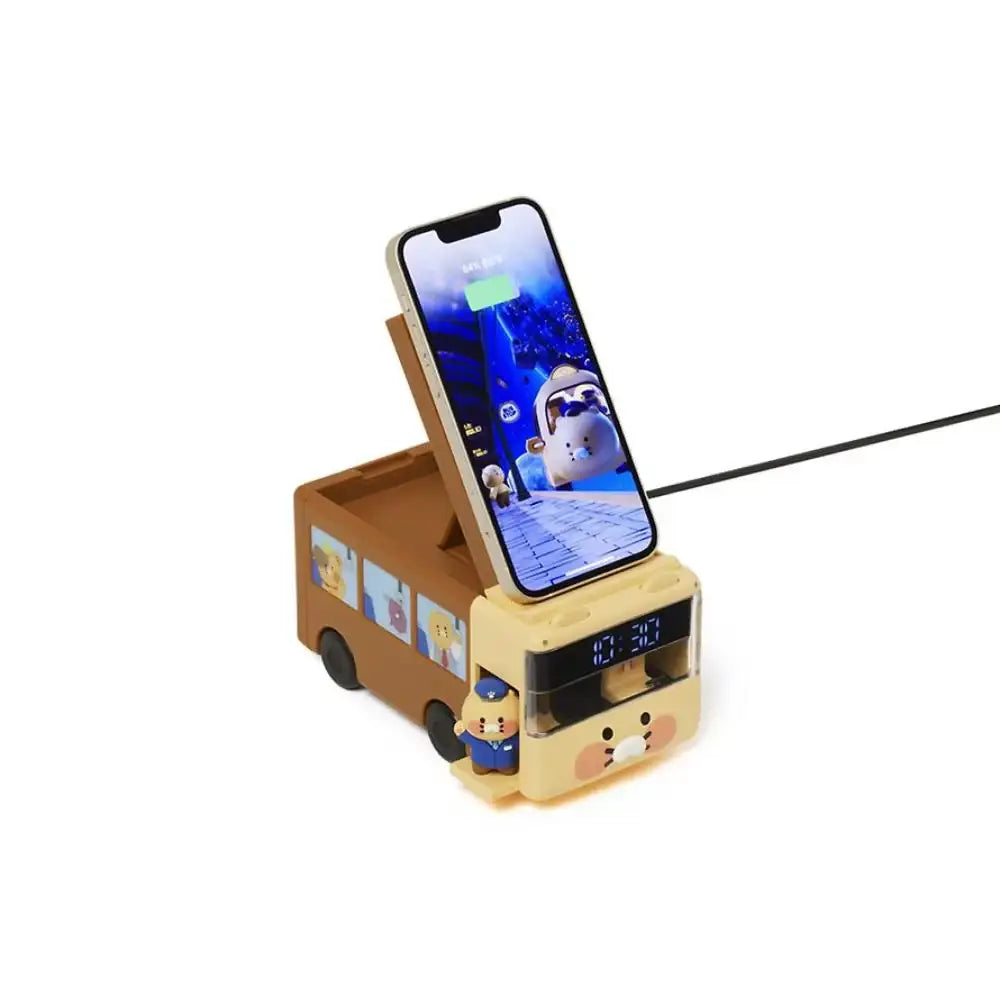 Kakao Friends - Choonsik Bus 2 in 1 Wireless Charging LED Clock - Kakao Friends - Wireless Charger - Harumio