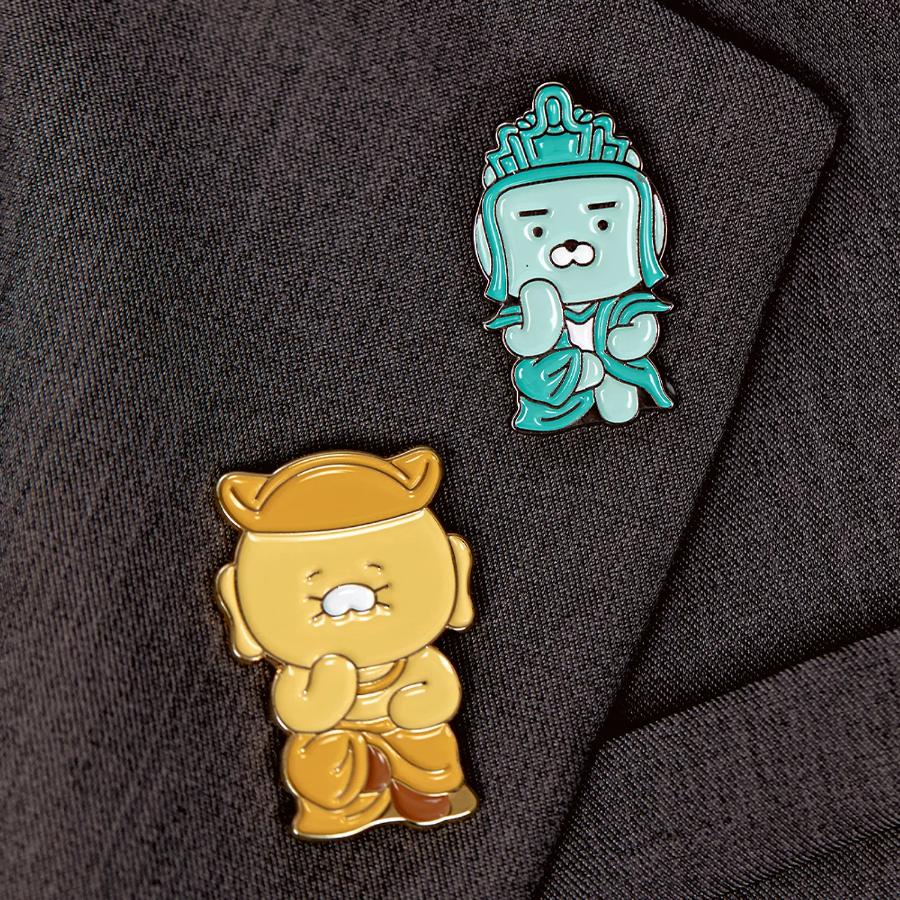 MU:DS x Kakao Friends - Pensive Bodhisattva Badge 2-P Set (Ryan & Choonsik)