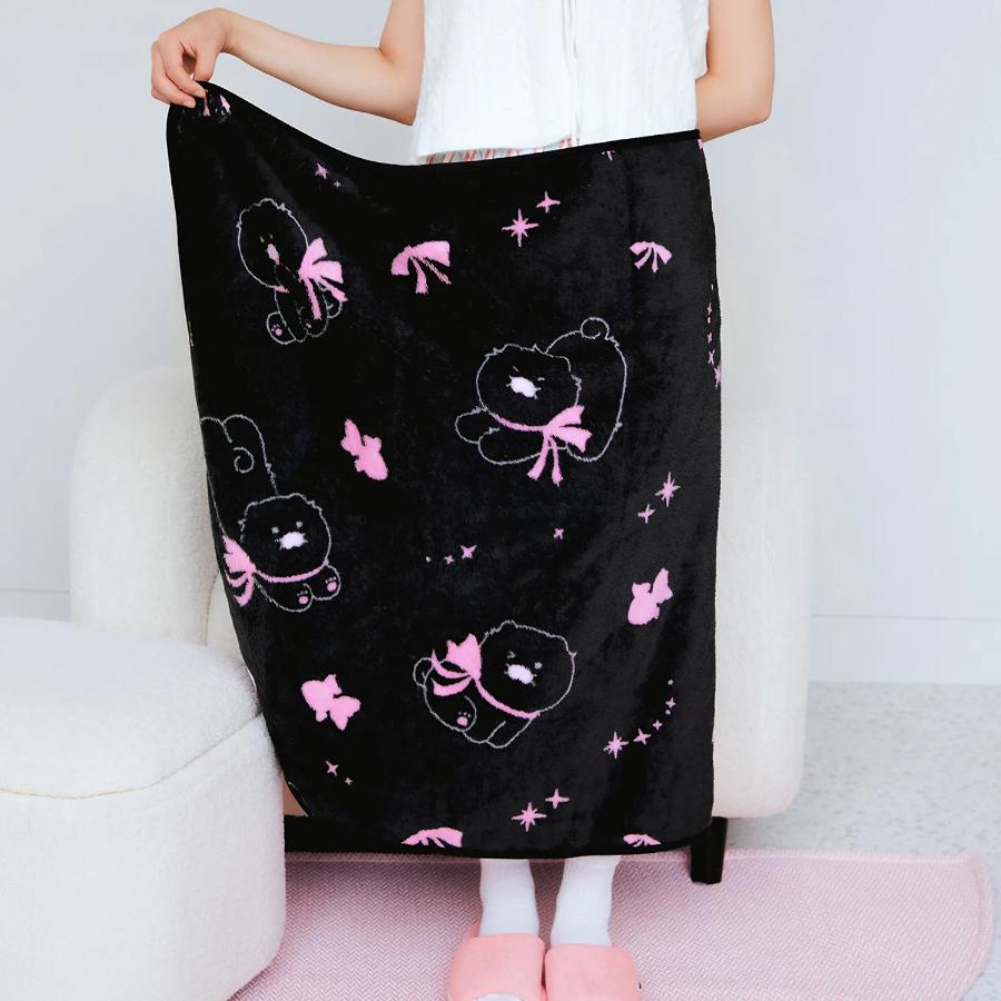 Kakao Friends - Black Choon Pouch Knee Blanket (Choonsik)