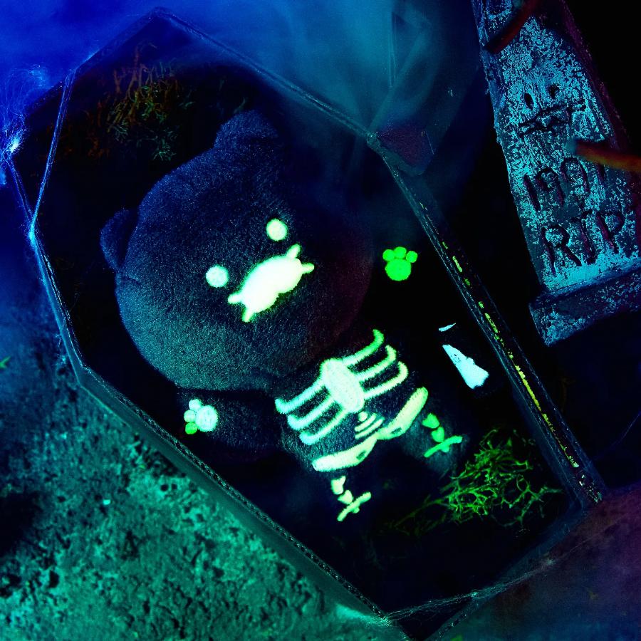 Kakao Friends - Nyangnyang Special Glow-in-the-Dark Skull Doll Keyring (Choonsik)