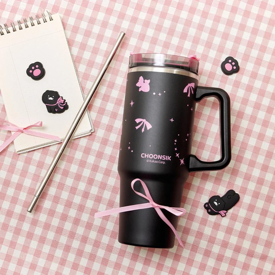 Kakao Friends - Black Choon Magnet Deco Tumbler