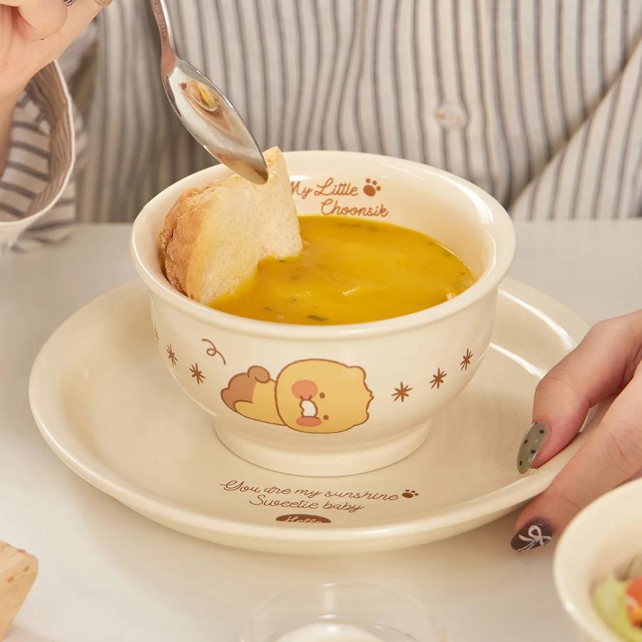 Kakao Friends - Hello Little Choonsik Bowl & Plate Set
