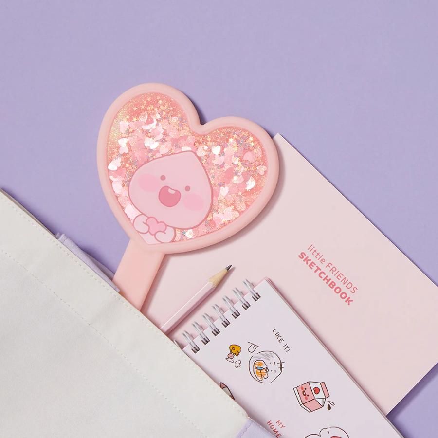Kakao Friends - Lovely Apeach Glitter Hand Mirror
