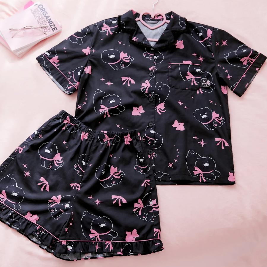 Kakao Friends - Black Choon Lovely Women's Pajamas (Choonsik)