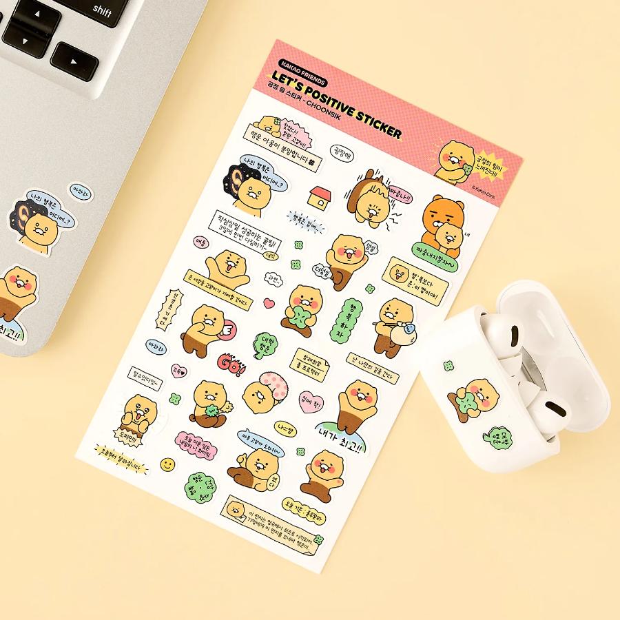 Kakao Friends - Choonsik Let's Positive Meme Sticker