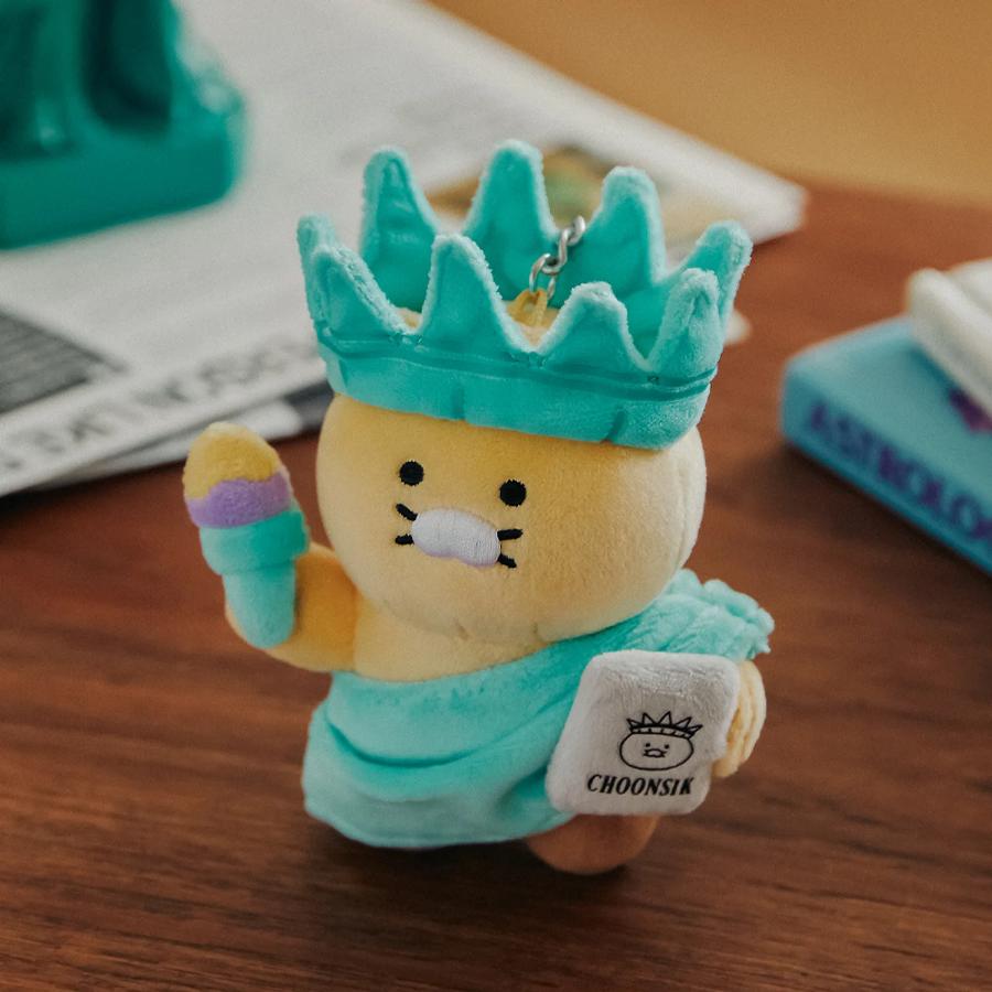 Kakao Friends - World Tour USA Statue of Liberty Doll Keyring (Choonsik)