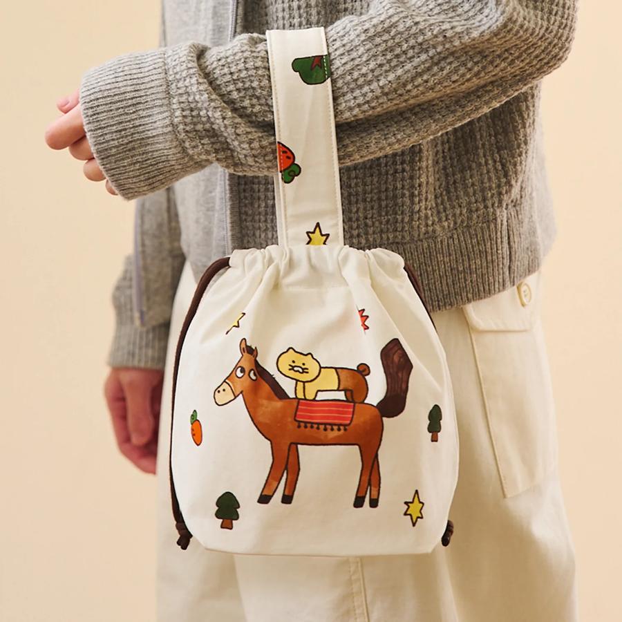 Kakao Friends - Lucky Pony Day Handle Pouch Bag (Choonsik)