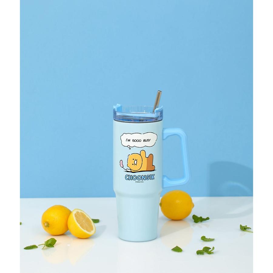 Kakao Friends - Choonsik Blue Large Capacity Handle Tumbler