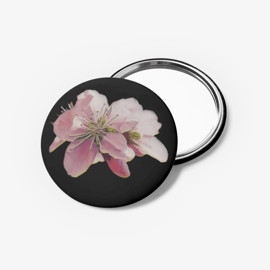 Dd Kkim - Night Cherry Blossom Mirror Button - Marpple Shop - Mirror - Harumio