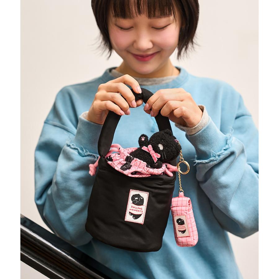 Kakao Friends - Black Choon Padded Pouch Bag (Choonsik)