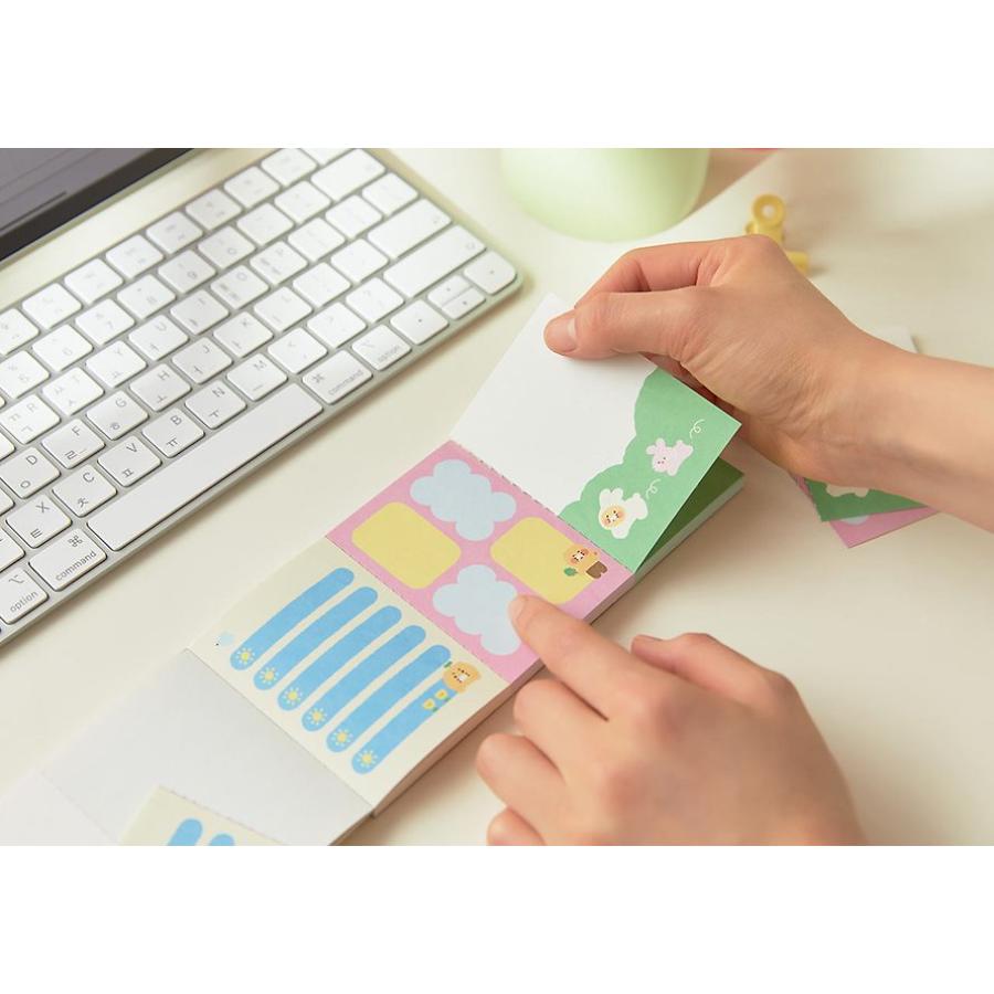 Kakao Friends - Friends Green Life Choonsik 3-Tier Memo Pad (Horizontal)