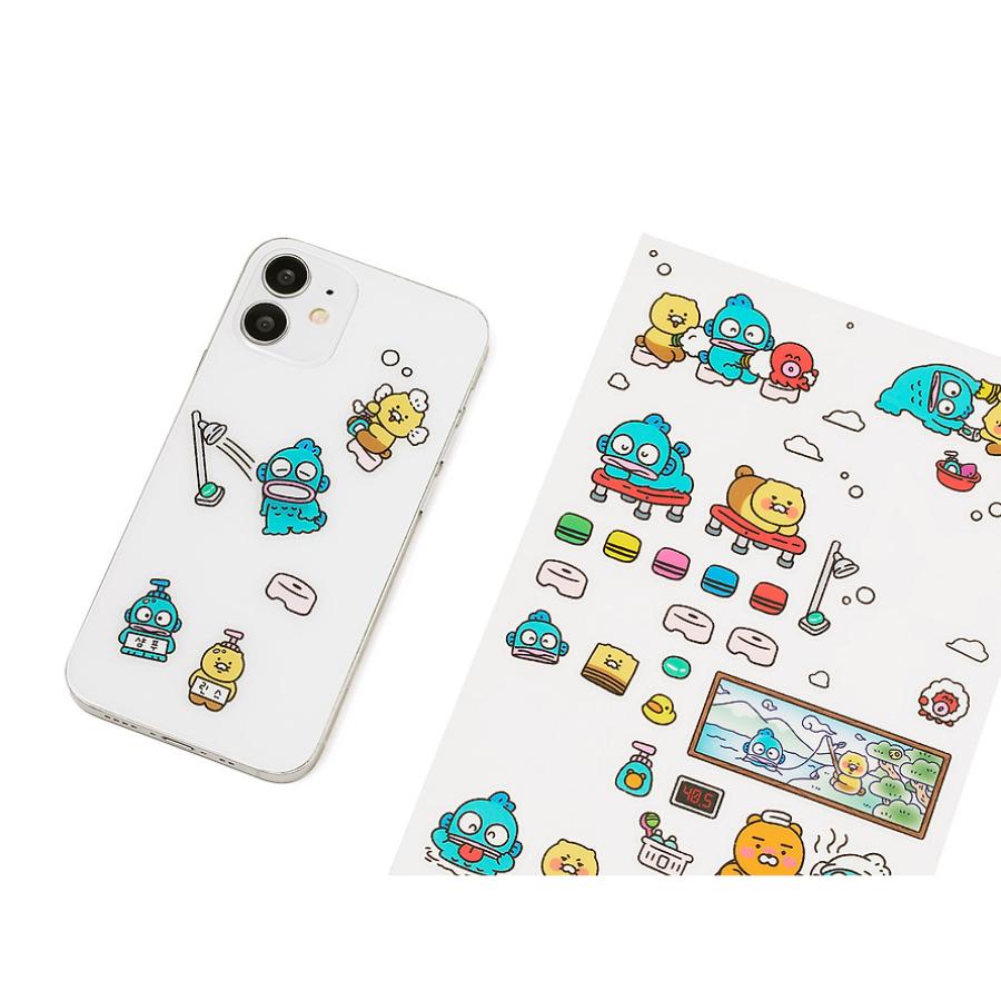 HANGYODON X Kakao Friends - Ryan & Choonsik Blue Transparent Sticker