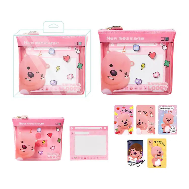 Kakao Friends x Zanmang Loopy - PVC Pouch & Note Set - Kakao Friends - Note set - Harumio