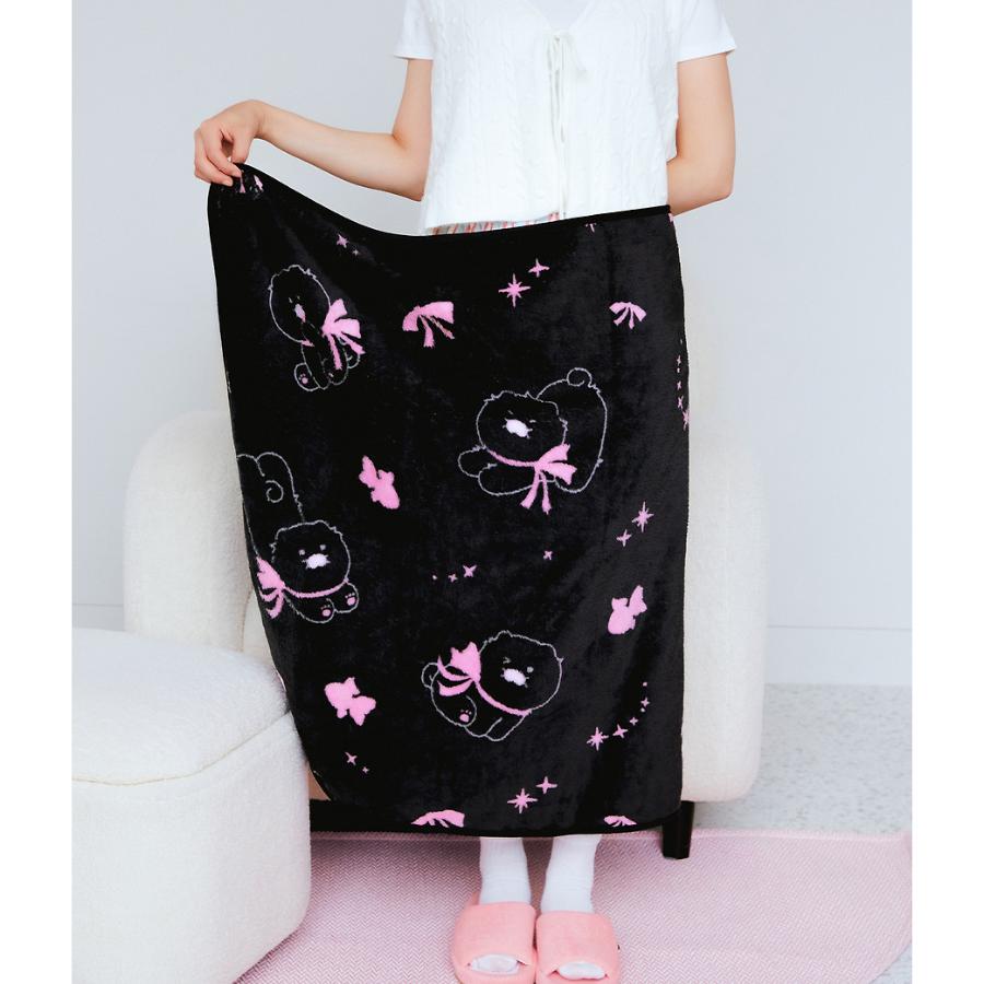 Kakao Friends - Black Choon Pouch Knee Blanket (Choonsik)