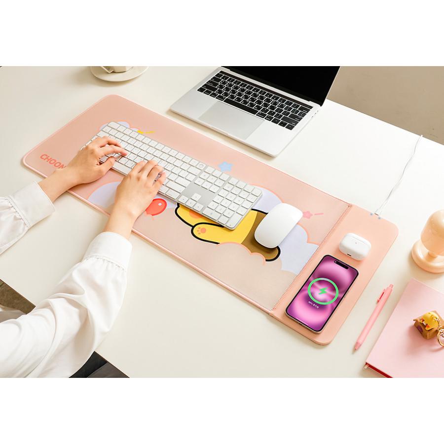 Kakao Friends - Choonsik Wireless Charging Desk Pad (Pink)