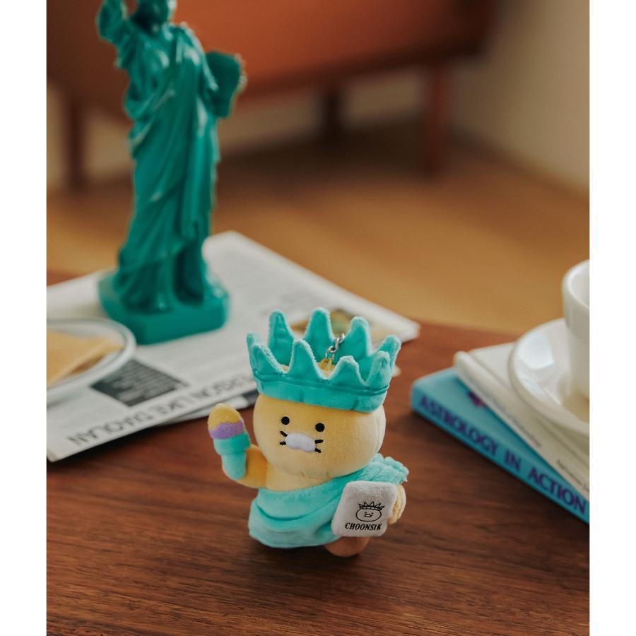 Kakao Friends - World Tour USA Statue of Liberty Doll Keyring (Choonsik)