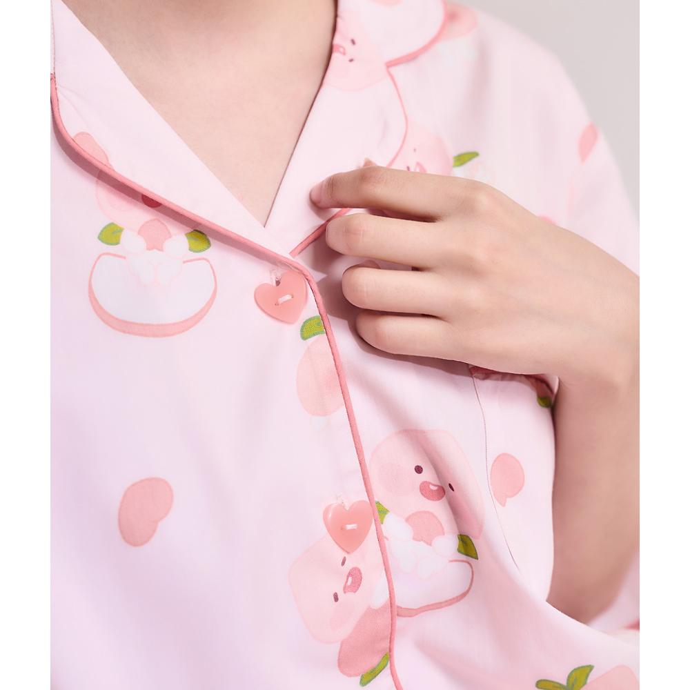 Kakao Friends - Peach Fresh Lovely Women's Pajamas (Little Apeach)