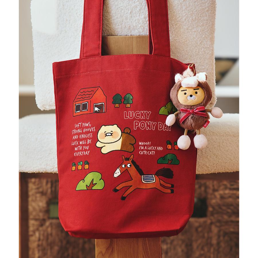 Kakao Friends - Lucky Pony Day Choonsik Burgundy Eco Bag