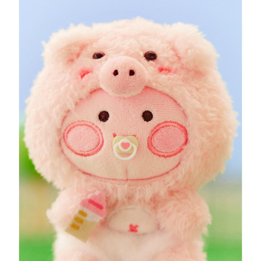 Kakao Friends - FRIENDZOO Pig Doll Keyring (Little Apeach)