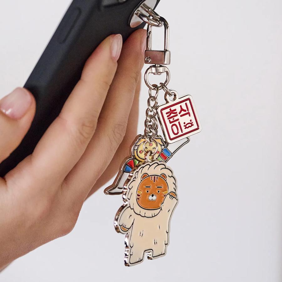 Kakao Friends - Yeonnal Yetchoon Ryan & Choonsik Traditional Mask Dance Keychain